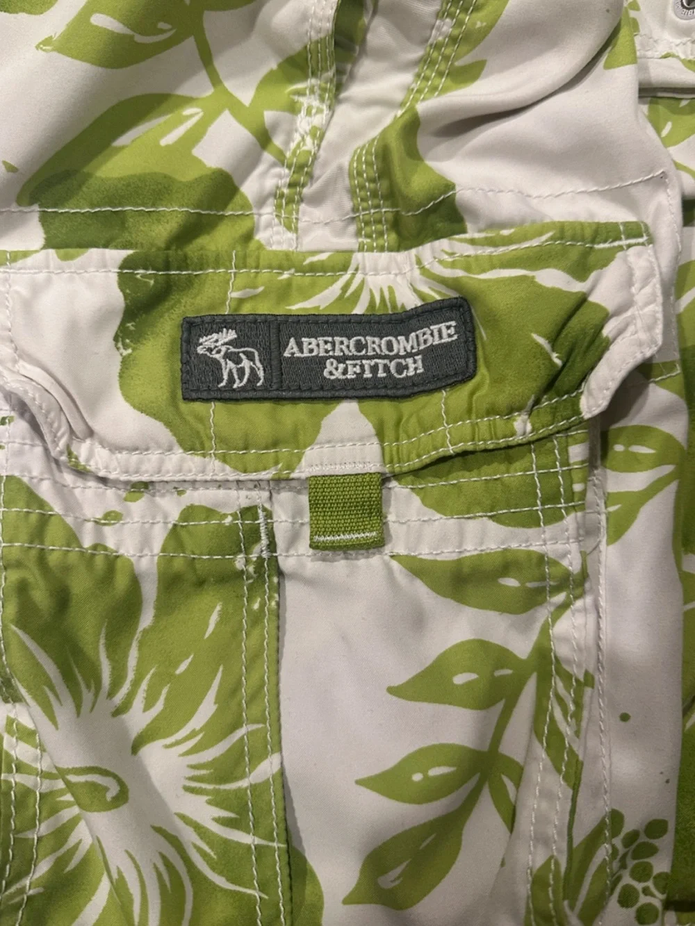 Vintage Y2K Abercrombie & Fitch 9 in. Men’s Swim Board Shorts Size Waist 34”